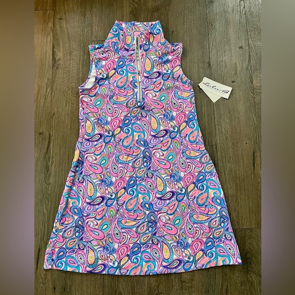 Lulu-B Dresses & Skirts - Lulu B Paisley UPF 50+ Sleeveless Zip Neck Dress NWT Medium new with tags resort